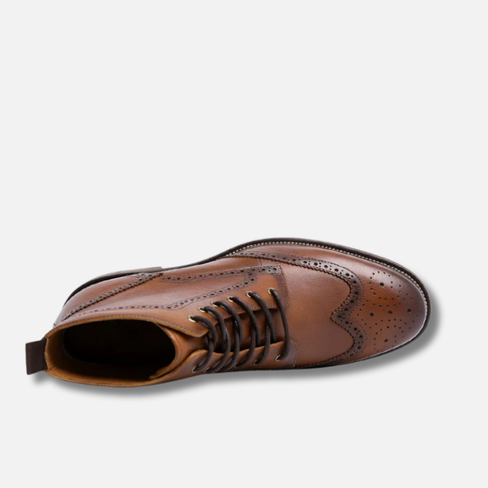 Oxford Elite Brogue Boots – Full-Grain Leather