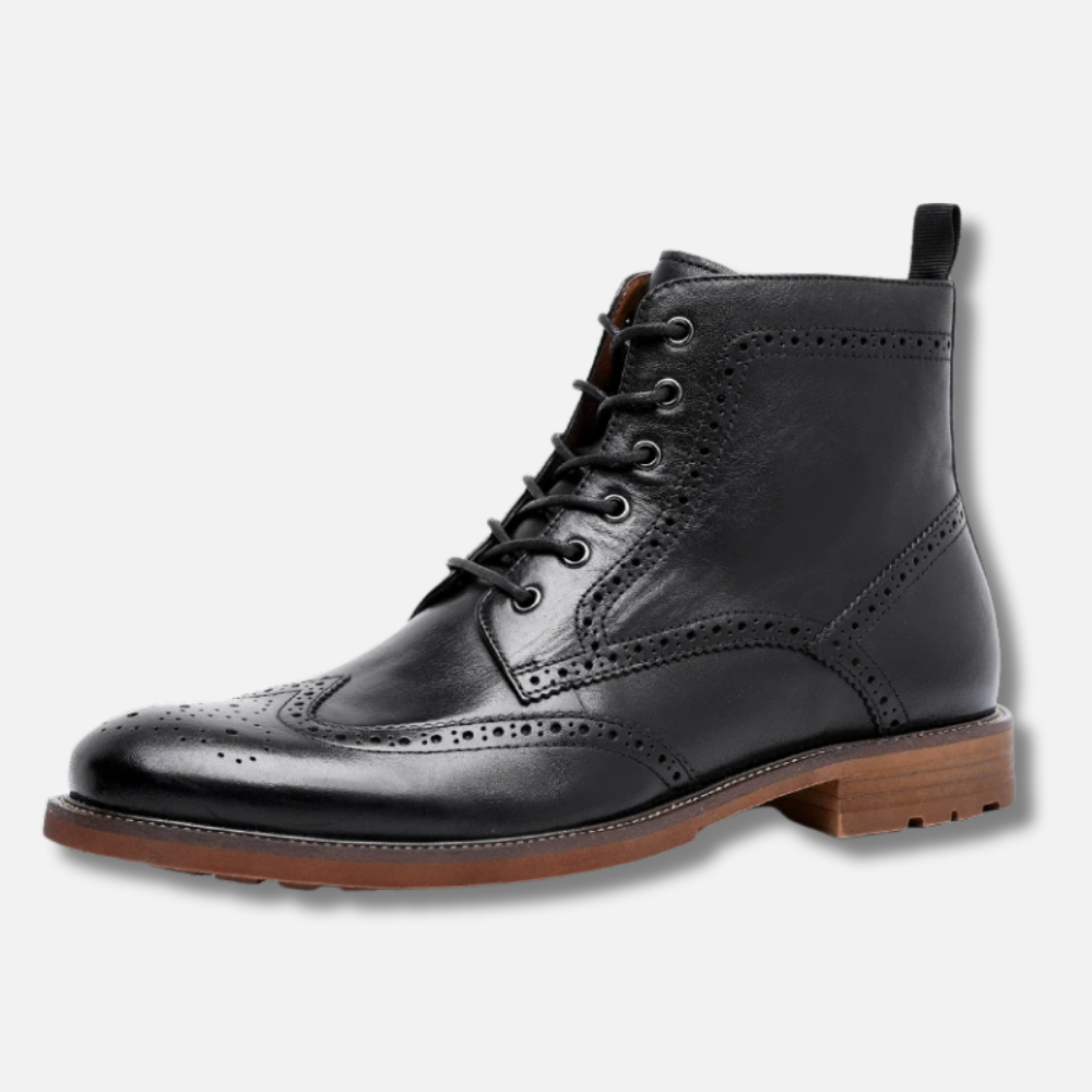 Oxford Elite Brogue Boots – Full-Grain Leather